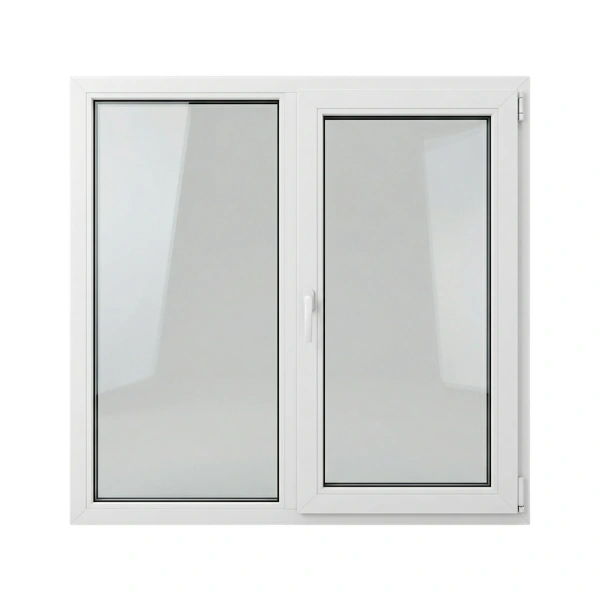 Du langai baltame rėme