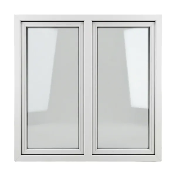 Du langai su baltu rėmu