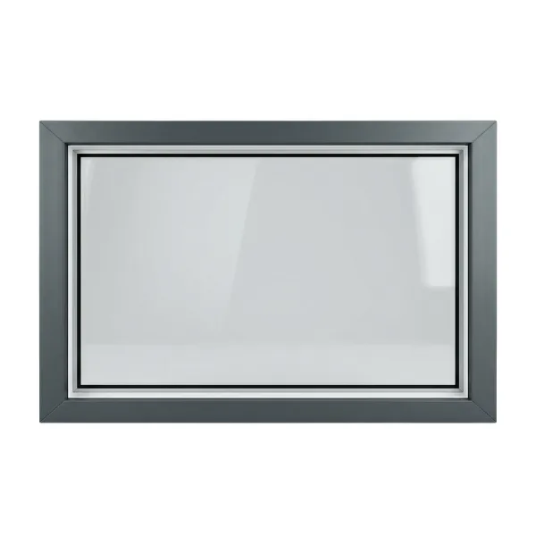 Stačiakampis langas su juodu rėmu